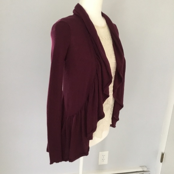 ASO ALICE CULLEN ANTHRO GUINEVERE HIKING RUFFLE SWEATER - Picture 2 of 10